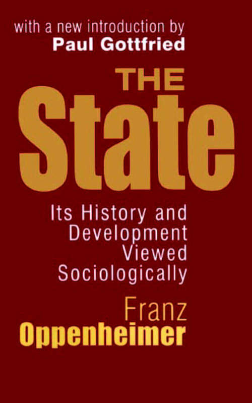 Book cover of The State: Its History and Development Viewed Sociologically (2)