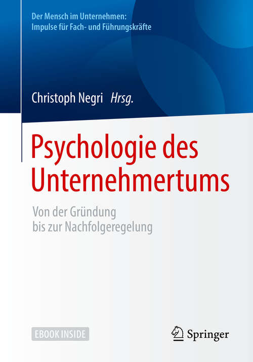 Book cover of Psychologie des Unternehmertums