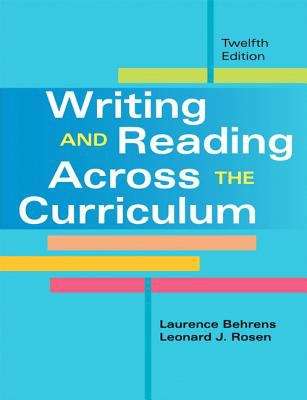 Book cover of Writing and Reading Across the Curriculum (Twelfth Edition)