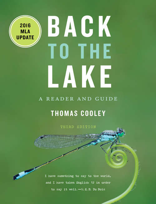 Book cover of Back to the Lake, A Reader and Guide, Third Edition