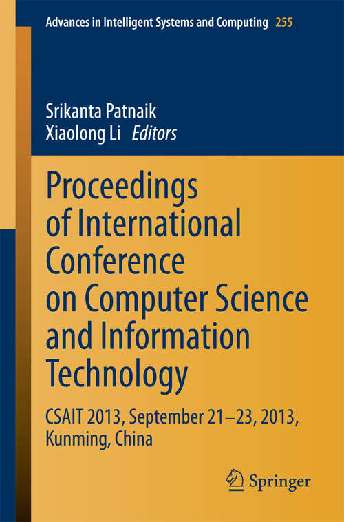 Book cover of Proceedings of International Conference on Computer Science and Information Technology