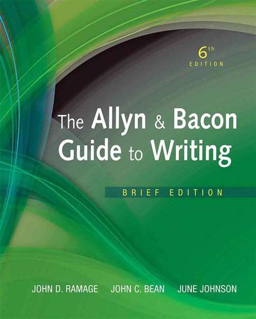 Book cover of The Allyn and Bacon Guide to Writing (Brief 6th Edition)