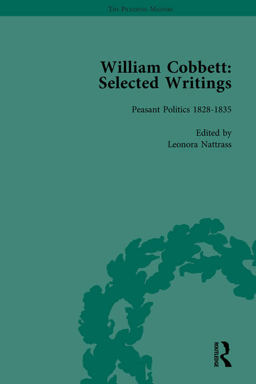 Book cover of William Cobbett: Selected Writings Vol 6