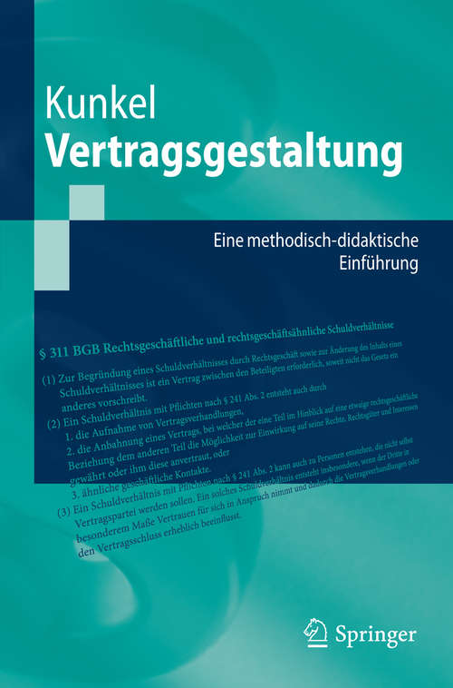 Book cover of Vertragsgestaltung