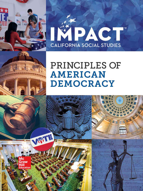 Book cover of Principles of American Democracy (IMPACT California Social Studies)