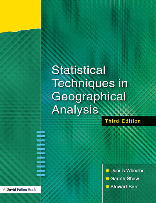 Book cover of Statistical Techniques in Geographical Analysis (3)