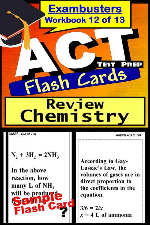 Book cover of ACT Test Prep Flash Cards: Chemistry Review (Exambusters Workbook: 12 of 13)