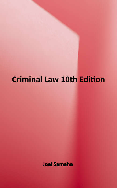 Book cover of Criminal Law (Tenth Edition)