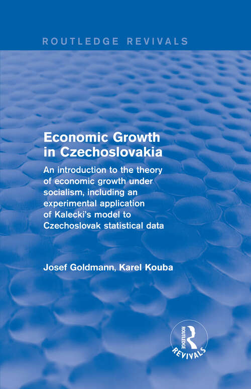 Book cover of Economic growth in czechoslovakia