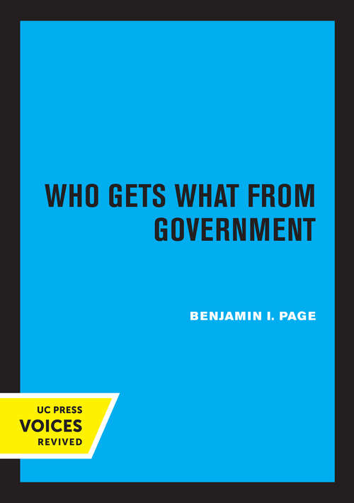 Book cover of Who Gets What from Government