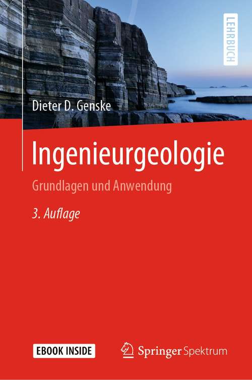 Book cover of Ingenieurgeologie: Grundlagen und Anwendung (3. Aufl. 2021)