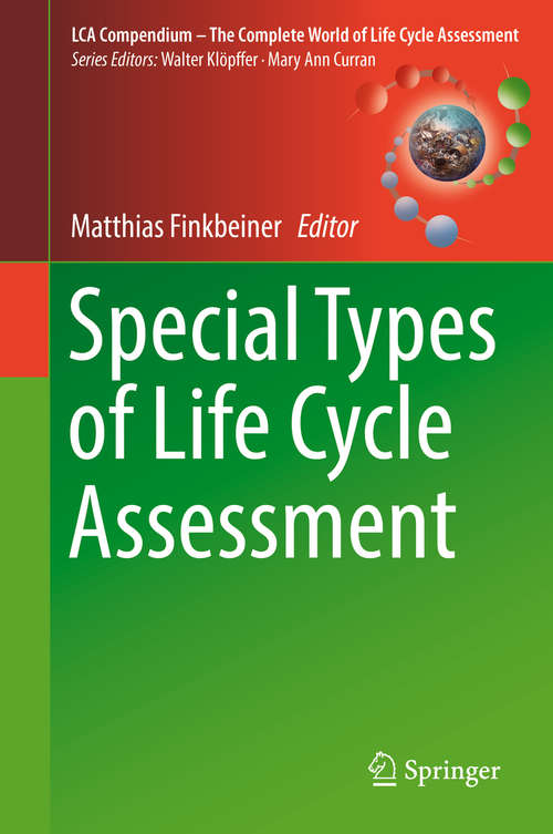 Book cover of Special Types of Life Cycle Assessment