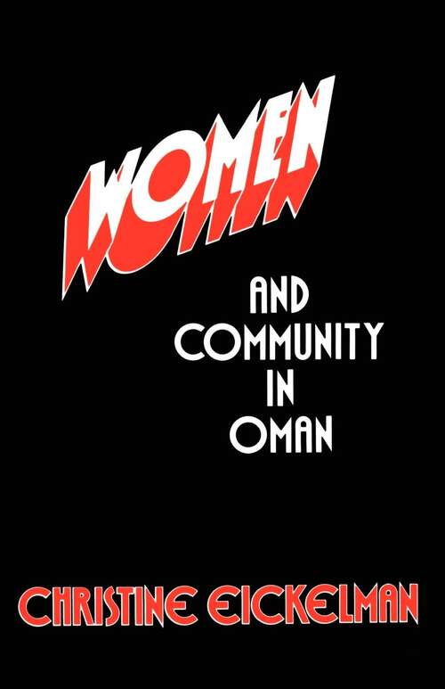 Book cover of Women and Community in Oman