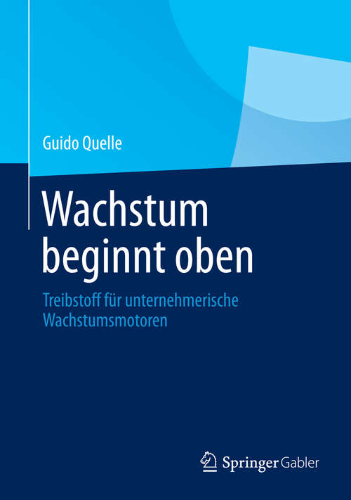 Book cover of Wachstum beginnt oben