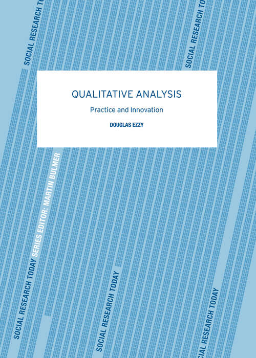 Book cover of Qualitative Analysis: Practice And Innovation