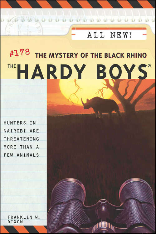 Book cover of The Mystery of the Black Rhino (The Hardy Boys #178)