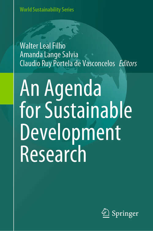 Book cover of An Agenda for Sustainable Development Research (2024) (World Sustainability Series)