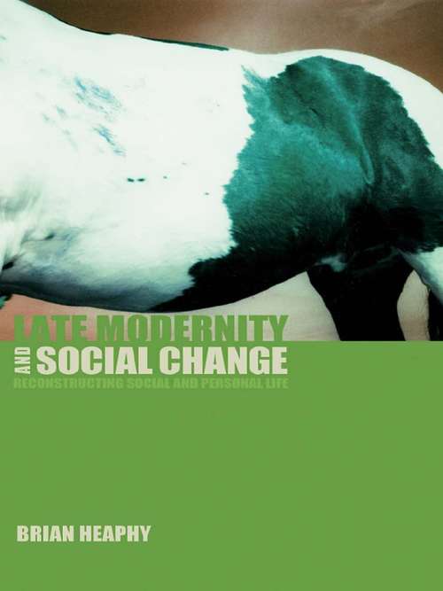 Book cover of Late Modernity and Social Change: Reconstructing Social and Personal Life