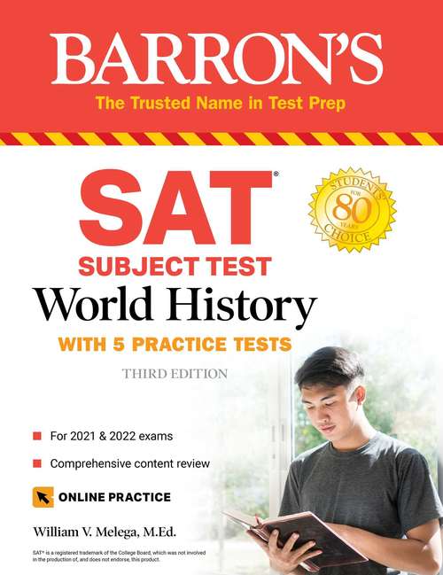 Book cover of SAT Subject Test World History: with 5 practice tests (Third Edition)