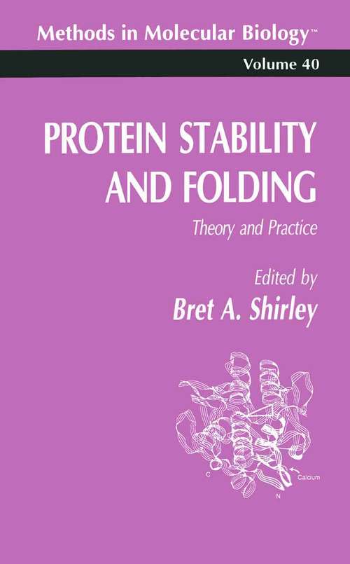 Book cover of Protein Stability and Folding