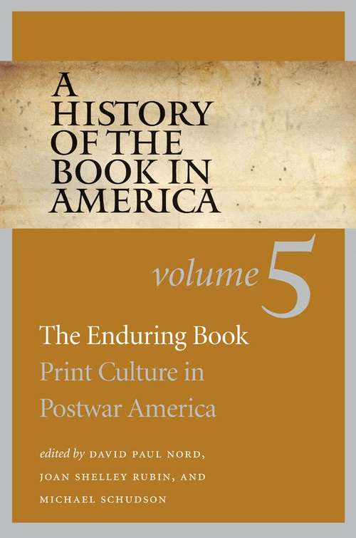 Book cover of A History of the Book in America