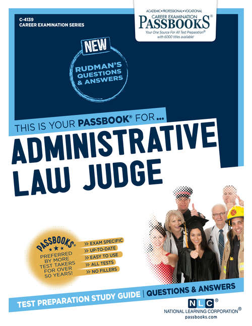 Book cover of Administrative Law Judge: Passbooks Study Guide (Career Examination Series)