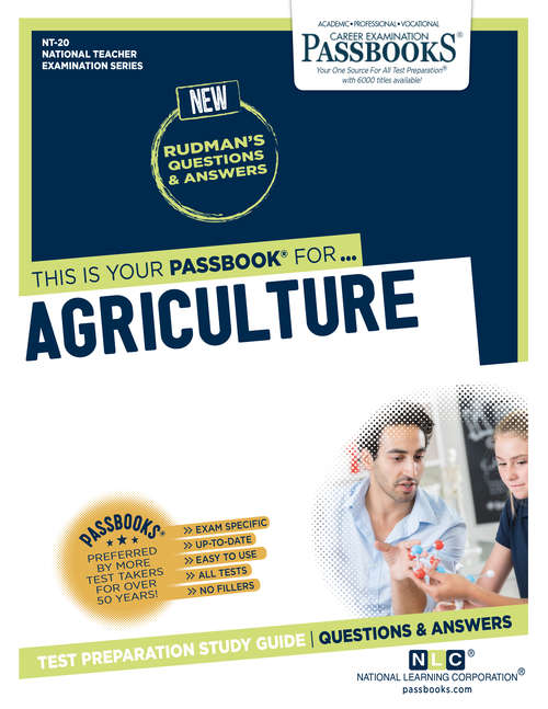 Book cover of AGRICULTURE: Passbooks Study Guide (National Teacher Examination Series (NTE): Nt-20)