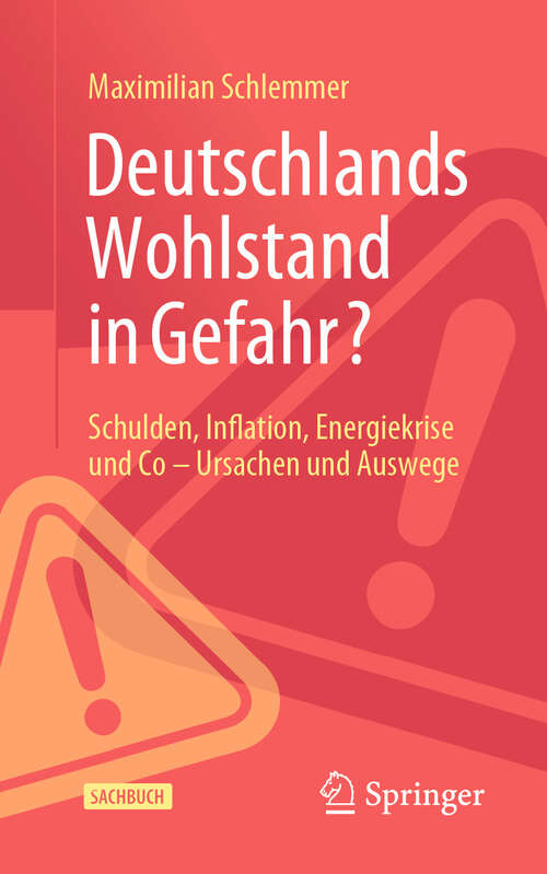 Book cover of Deutschlands Wohlstand in Gefahr?: Schulden, Inflation, Energiekrise und Co – Ursachen und Auswege (2024)