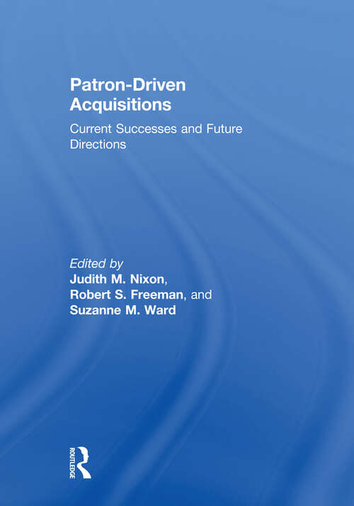 Book cover of Patron-Driven Acquisitions: Current Successes and Future Directions