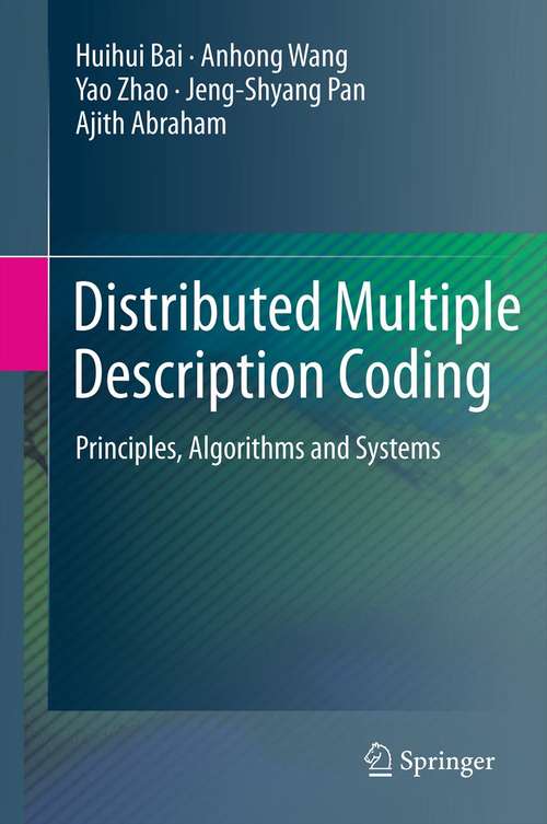 Book cover of Distributed Multiple Description Coding