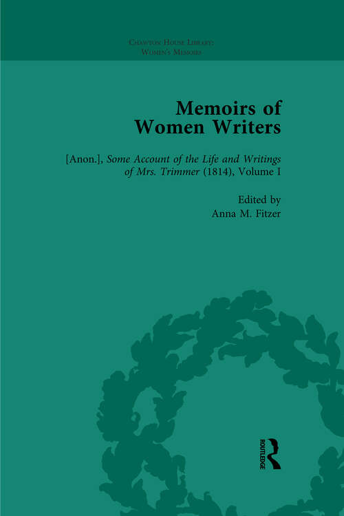 Book cover of Memoirs of Women Writers, Part I, Volume 3