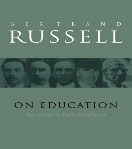 Book cover of On Education (Routledge Classics Ser.)