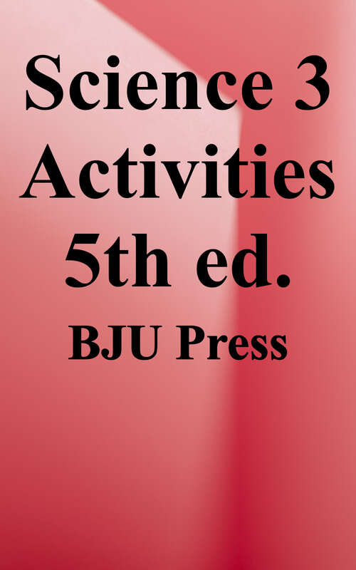 Book cover of Science 3 Activities (5th ed.)