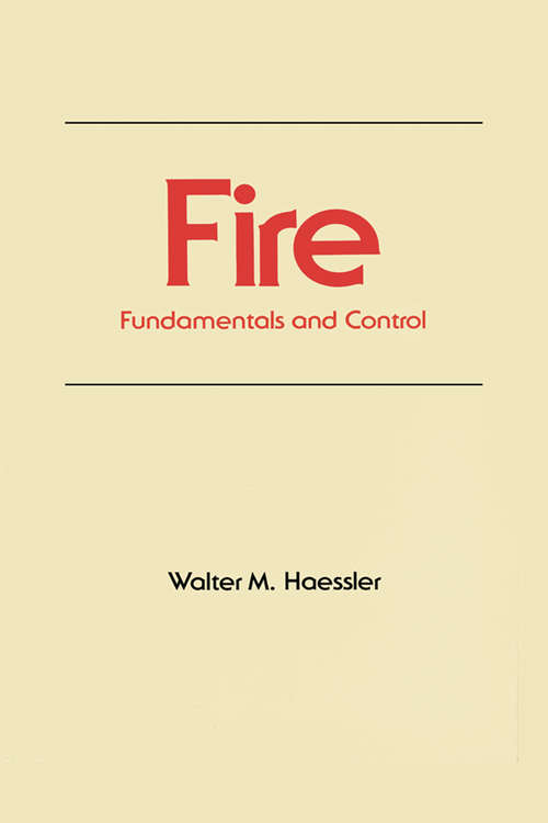 Book cover of Fire: Fundamentals and Control