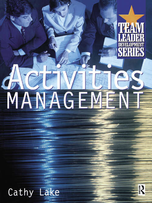 Book cover of Activities Management (Team Leader Development Ser.)