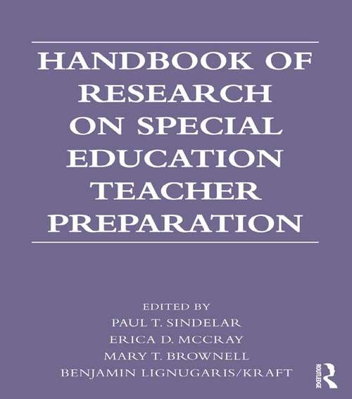 Book cover of Handbook of Research on Special Education Teacher Preparation