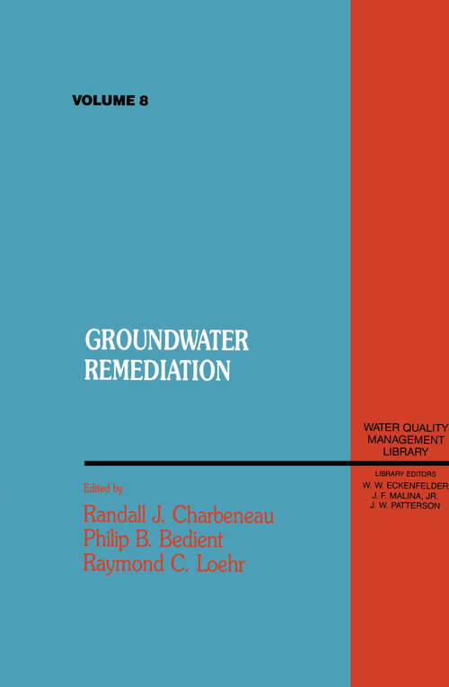 Book cover of Groundwater Remediation, Volume VIII