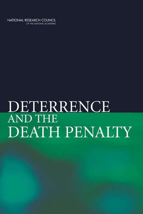 Book cover of Deterrence and the Death Penalty