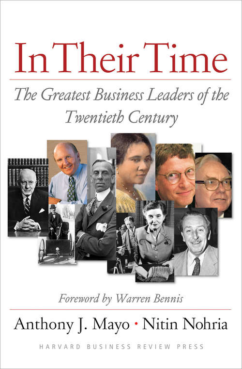Book cover of In Their Time: The Greatest Business Leaders of the Twentieth Century