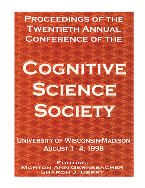 Book cover of Proceedings of the Twentieth Annual Conference of the Cognitive Science Society