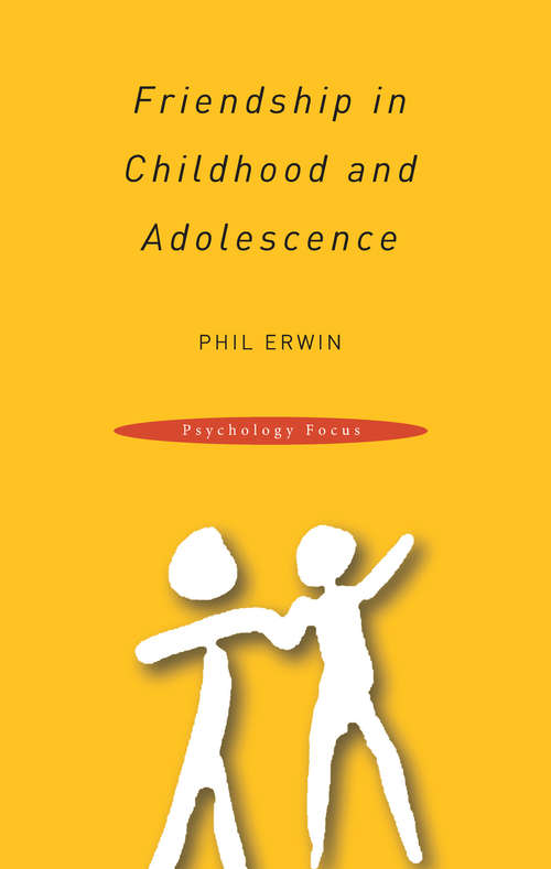 Book cover of Friendship in Childhood and Adolescence