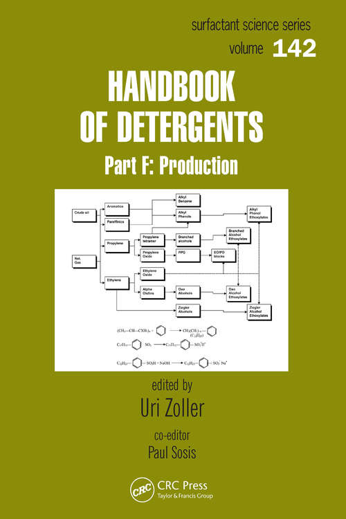 Book cover of Handbook of Detergents, Part F: Production (Surfactant Science)