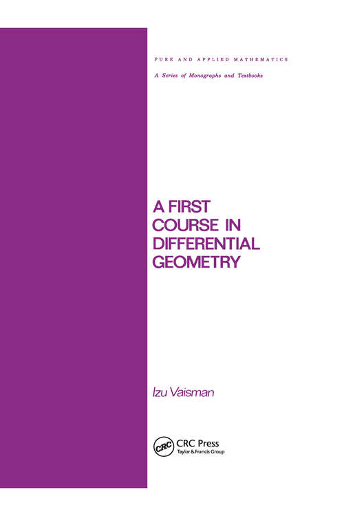 Book cover of A First Course in Differential Geometry