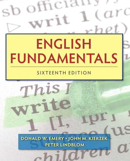 Book cover of English Fundamentals (16th Edition)