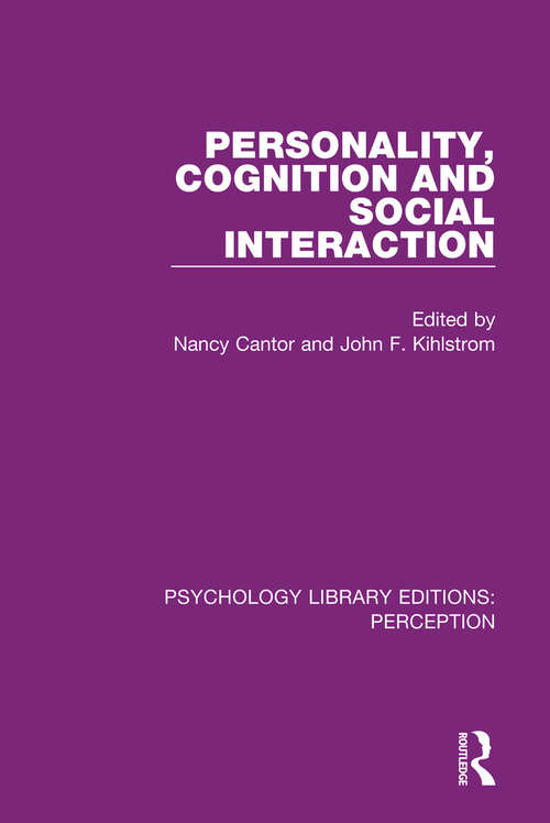 Book cover of Personality, Cognition and Social Interaction (Psychology Library Editions: Perception #5)