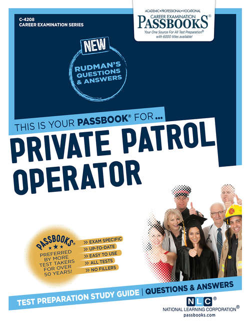 Book cover of Private Patrol Operator: Passbooks Study Guide (Career Examination Series)