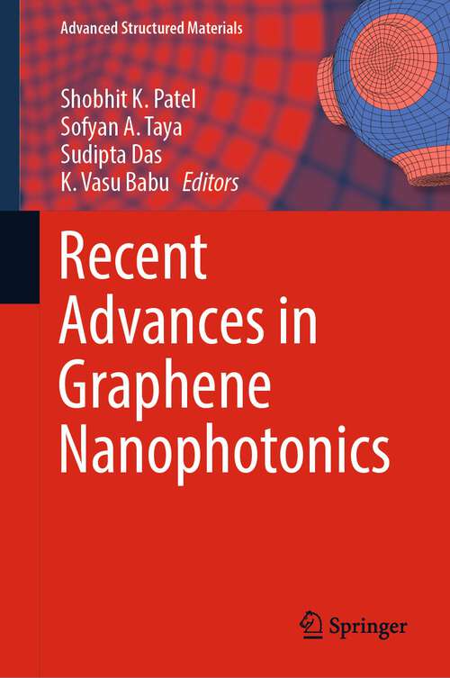 Book cover of Recent Advances in Graphene Nanophotonics (1st ed. 2023) (Advanced Structured Materials #190)