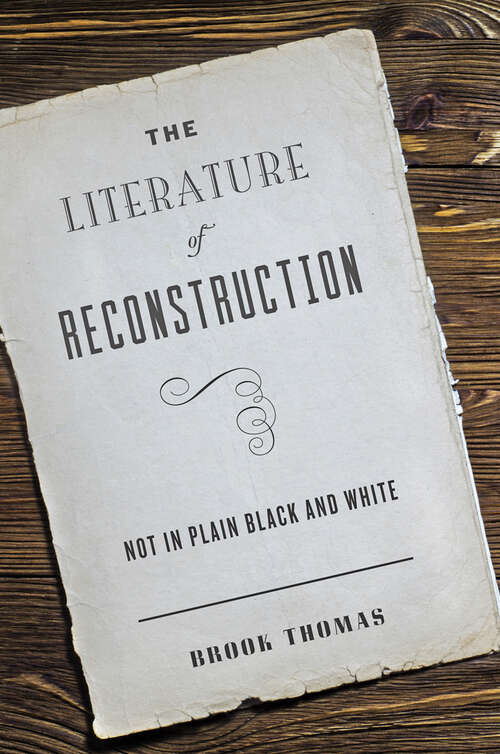 Book cover of The Literature of Reconstruction: Not in Plain Black and White