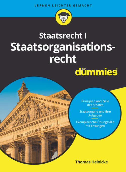 Book cover of Staatsorganisationsrecht I für Dummies (Für Dummies)