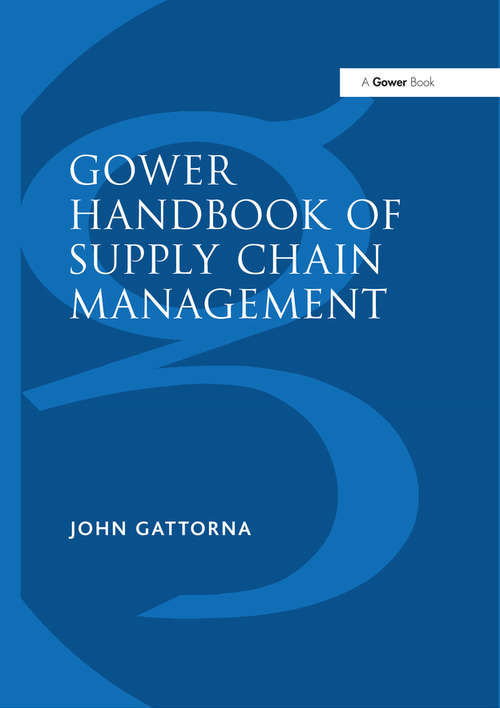 Book cover of Gower Handbook of Supply Chain Management (5)